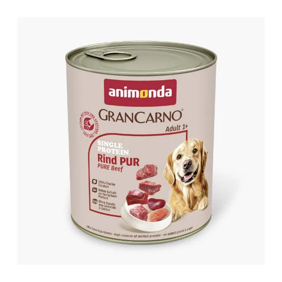 Animonda GranCarno Adult (single protein) konzerv - Felnőtt kutyák részére, marhahússal (800g)
