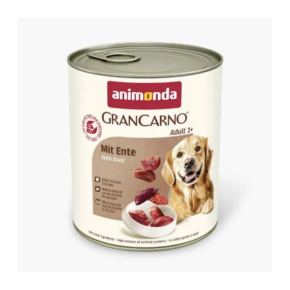 Animonda GranCarno Adult (kacsa) konzerv - Felnőtt kutyák részére (800g)