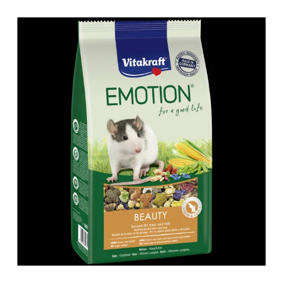 Vitakraft Emotion Beautiy All Ages Rat - Teljes értékű eledel (egészséges bőr,szőr) patkányok részére (600g)