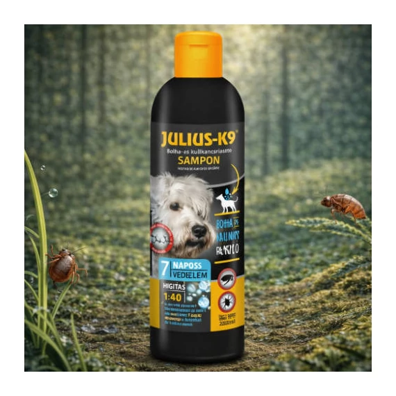 Julius K-9 Bolha- és kullancs riasztó sampon kutyák részére (200ml)