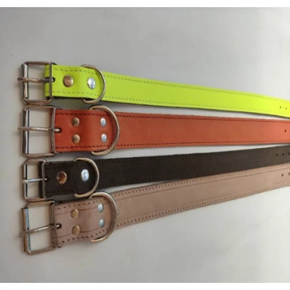 Nyakörv (bőr, varrás nélkül) kutyák részére (barna,fekete vagy piros színben) 30mm/70cm