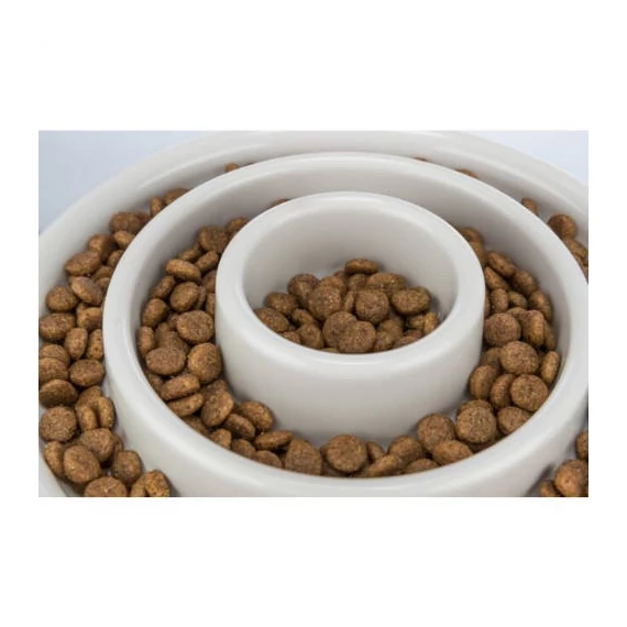 KT26.Trixie Ceramic Bowl -evést lassító tál (műanyag/TPR) kutyák részére (0,45l/23cm), szürke
