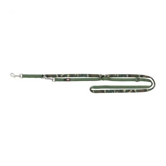 KT24: trixie 1987423 Póráz,neoprém párnázott,XS: 2 m/10 mm, terepmintás/zöld