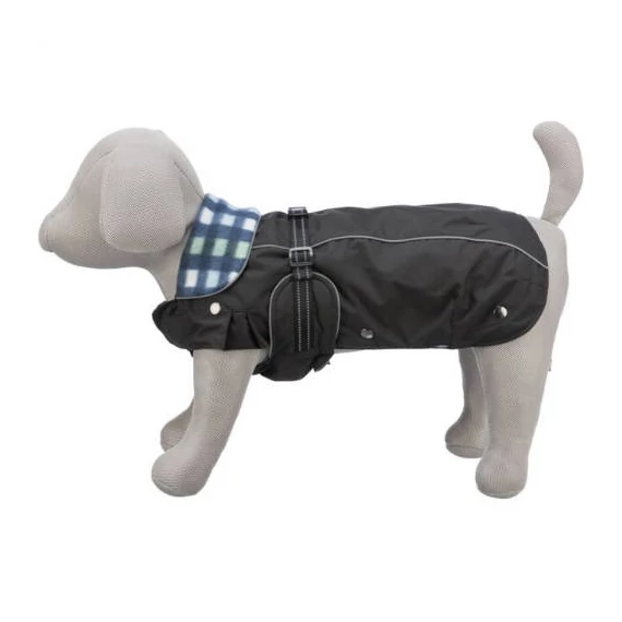 Trixie Rouen Coat 2in1 - kabát (fekete) mopszok,bulldogok részére (S) 34cm