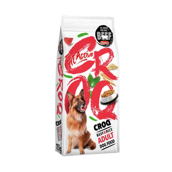 FitActive CROQ Premium BeefRice Adult - száraztáp (marha,rizs) felnőtt kutyák részére (15kg)