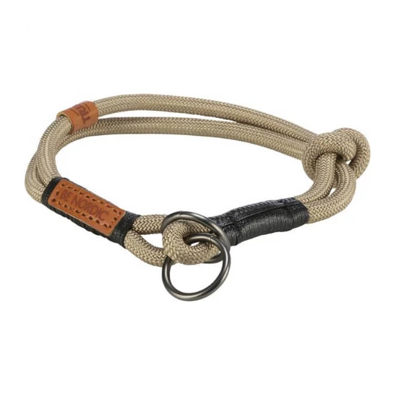 Trixie Be Nordic Collar - nyakörv fonott kötélből (homok/fekete) kutyák részére (L-XL:55cm/Ø13mm)