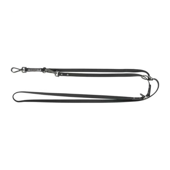 Trixie CityStyle Adjustable Lead (S-M) - állítható póráz (PVC bevonattal/fekete) kutyák részére (2m/13mm)