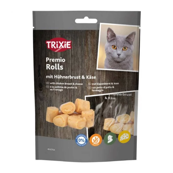 Trixie Premio Chicken  Cheese Rolls - jutalomfalat (csirke,sajt) macskák részére (50g)