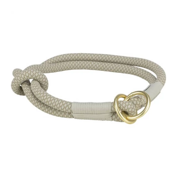 Trixie soft rope semi-choke - félfojtó nyakörv (világosszürke/szürke) kutyák részére (XS-S:30cm/Ø6mm)