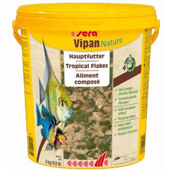 Sera Vipan Flakes XL - lemezes táplálék nagy halaknak (4kg)