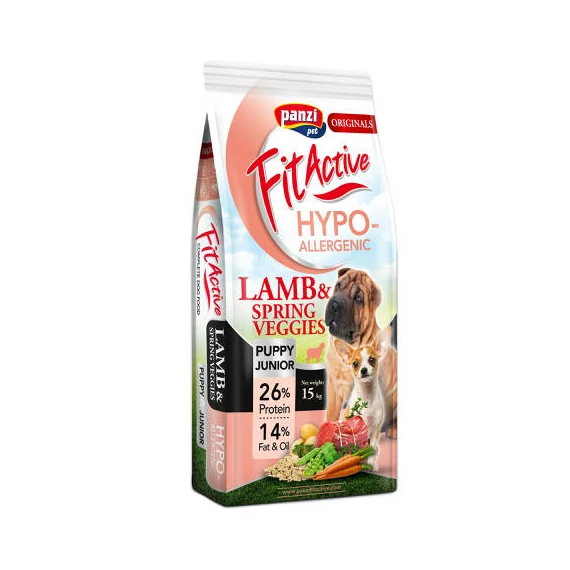 FitActive ORIGINALS HYPOALLERGENIC PuppyJunior LambSpring Veggies (báránytavaszi zöldségek) 15kg