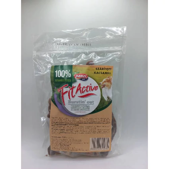 FitActive snack - jutalomfalat (szárított kacsamell) kutyák részére (100g)