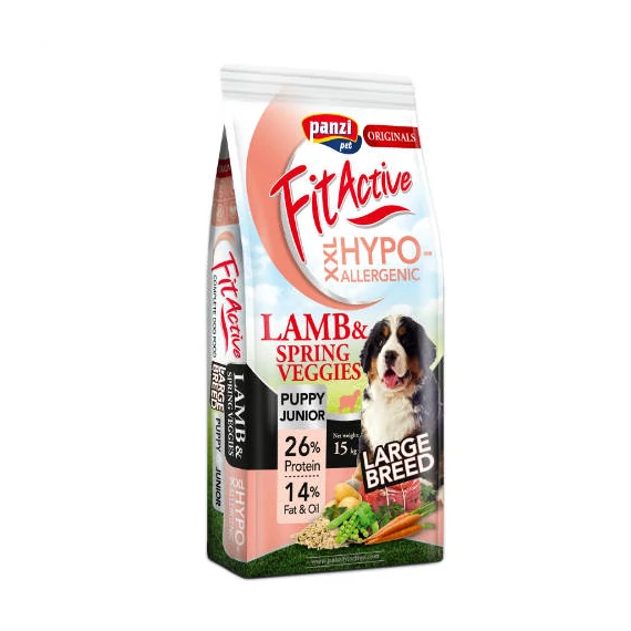 FitActive ORIGINALS HYPOALLERGENIC PuppyJunior LambSpring Veggies (báránytavaszi zöldségek) - LARGE BREED - 15kg