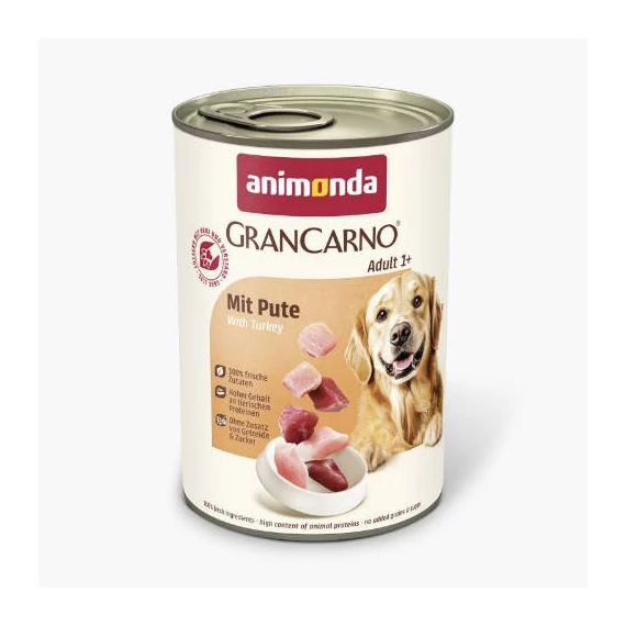 Animonda GranCarno Adult (pulyka) konzerv - Felnőtt kutyák részére (400g)