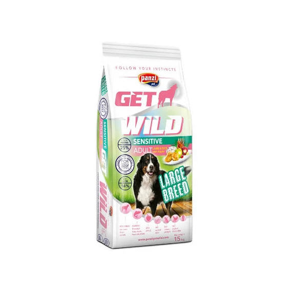 Panzi GetWild Adult LARGE BREED Sensitive Lamb száraztáp - Bárány (csirke- és búzamentes, 15 kg)