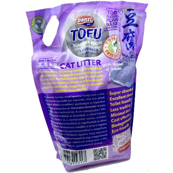 Panzi Tofu - növényi alapú, levendula illatú macskaalom (2,5kg)