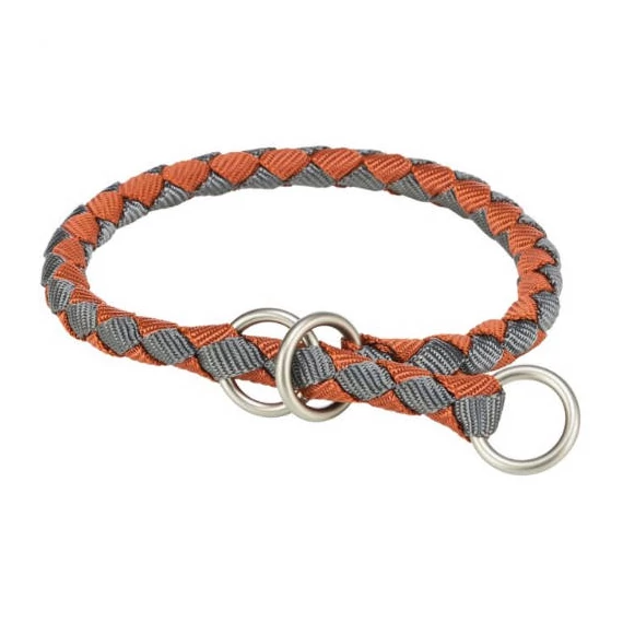 KT25.Trixie Cavo Stop-the-pull Collar - fonott nyakörv (rozsda/grafitszürke) kutyák részére (L-XL) 52-60/Ø18mm