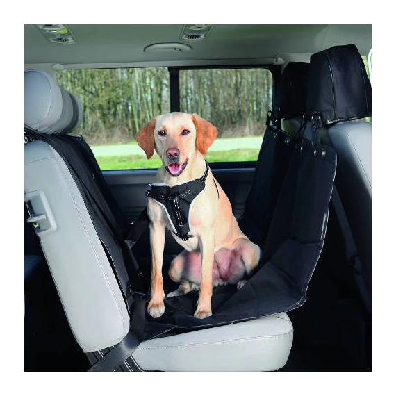 KT26.Trixie Protective Car Seat Cover, dividable - autós üléstakaró (hátsó ülésre,fekete) 1,45x1,60m