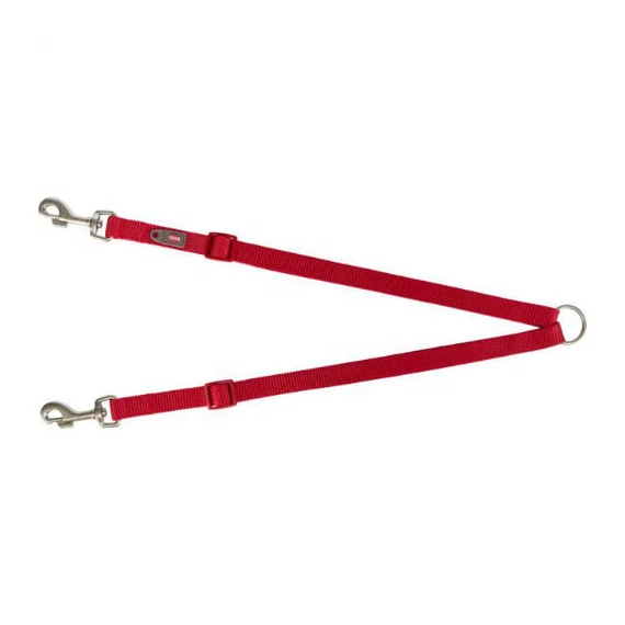 Trixie Prémium ikervezető póráz, XS-S: 40-70cm/10mm, piros