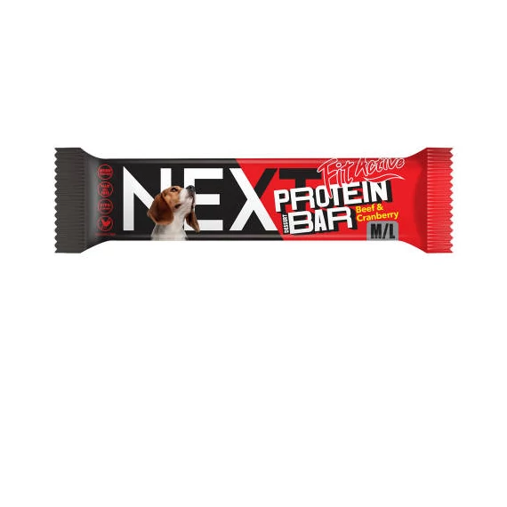 FitActiveNEXT Protein dessert Bar 55g BeefCranberry (marhavörösáfonya) - Jutalomfalat kutyák részére