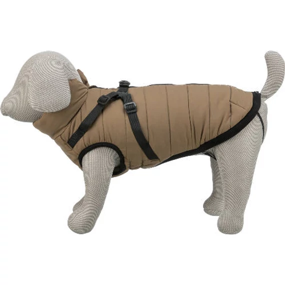 Trixie Pirou téli kabát hámmal, XS:27 cm, homok