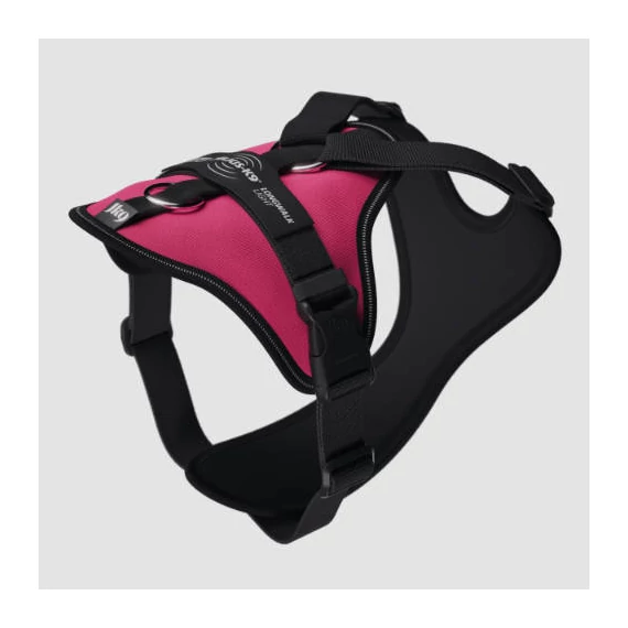 JK9 Longwalk Light kutyahám okoseszköz-tartó hámfelírattal, sötét pink, M