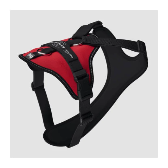 JK9 Longwalk Light kutyahám okoseszköz-tartó hámfelírattal,piros, 2XL
