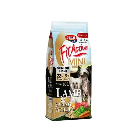 FitActive ORIGINALS MINI 800g SENIOR HYPOALLERGENIC LambSpring Veggies