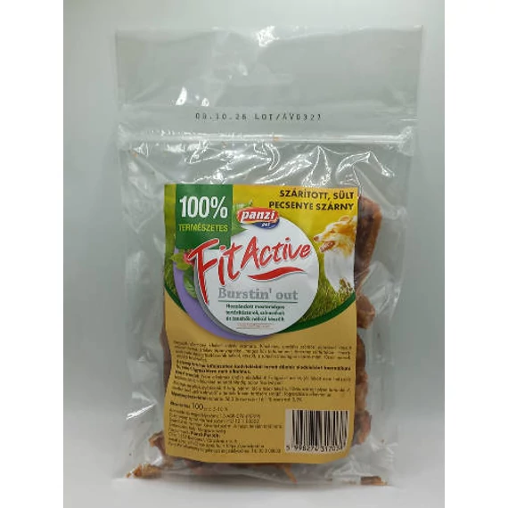 FitActive snack - jutalomfalat (szárított sült kacsaszárny) kutyák részére (100g)