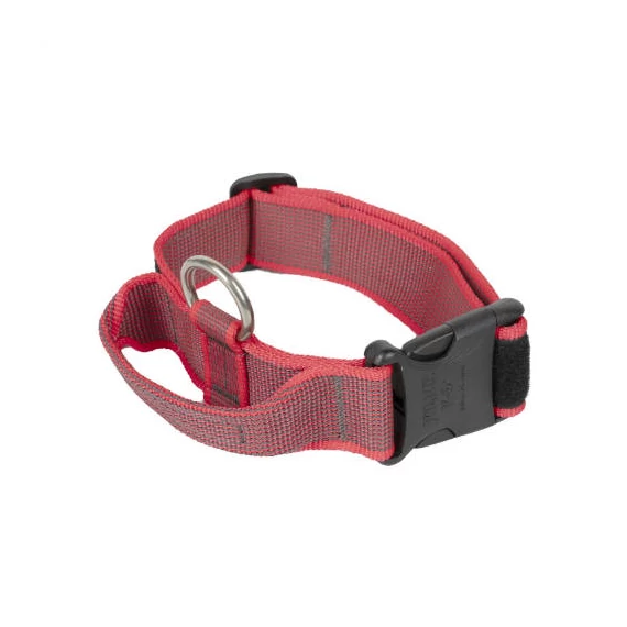 Julius K-9 ColorGray nyakörv fogóval és cserélhető felírattal (50mm), piros