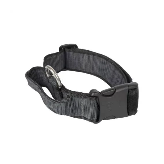Julius K-9 ColorGray nyakörv fogóval és cserélhető felírattal, (40mm), fekete 100HA-K-2024