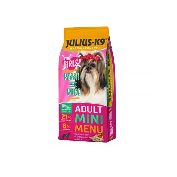 Julius K-9 MINI FOR GIRLS 1kg ADULT HYPOALLERGENIC RabbitRice