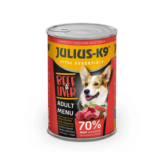 JULIUS-K9 DOG BeefLiver konzerv (marhamáj) 1230g