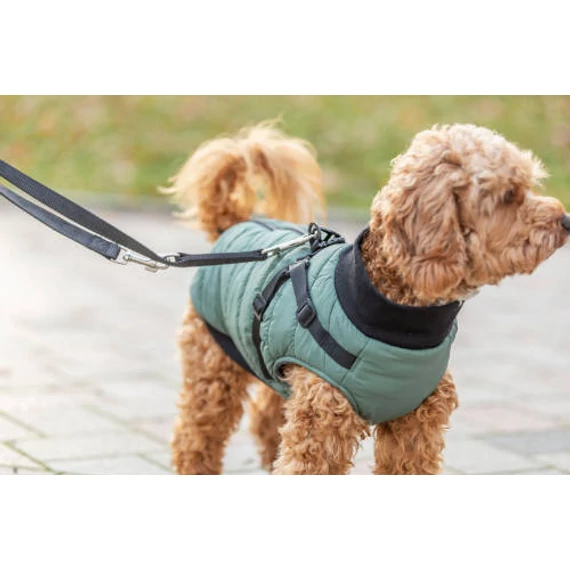 Trixie Coat Pontis with Harness - kabát hámmal (zsálya, vízlepergető) kutyák részére (XS) 27cm