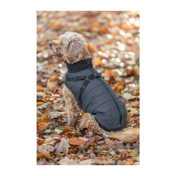 Trixie Coat Pontis with Harness - kabát hámmal (kék, vízlepergető) kutyák részére (XS) 30cm