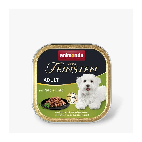 Animonda Vom Feinsten Adult (pulyka, kacsa, szószban) alutálkás - Felnőtt kutyák részére (150g)