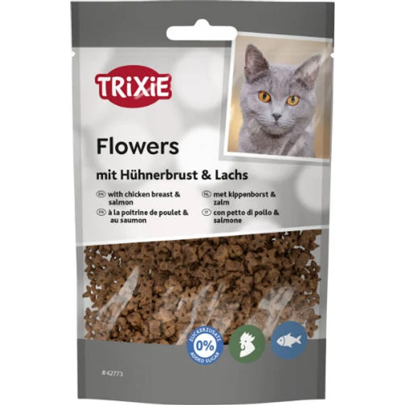 Trixie Flowers with chicken breast  salmon - jutalomfalat (lazac, csirkemell) macskák részére (50g)