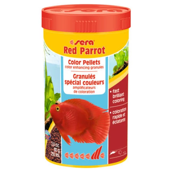 SERA Red Parrot - granulátum táplálék díszhalak részére (250ml)