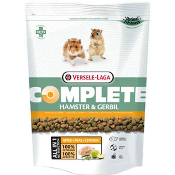 Versele-Laga Complete Hamster  Gerbil  - Teljesértékű extrudált eleség hörcsögök és futóegerek részére (500g)