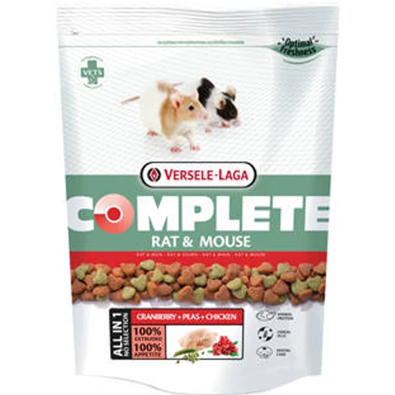 Versele-Laga Complete Rat  Mouse - Teljesértékű extrudált eleség patkányok és egerek  részére (500g)