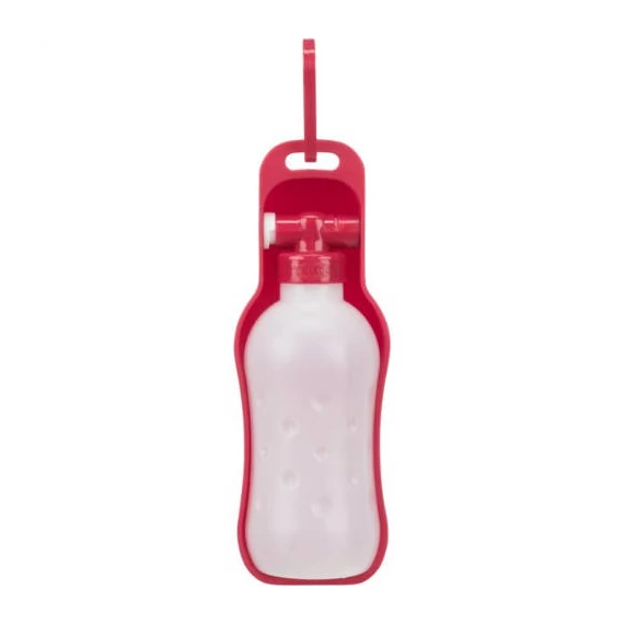 Trixie Bottle with Bowl - itatós palack (fekete,piros színben) kutyák részére (0,7l)