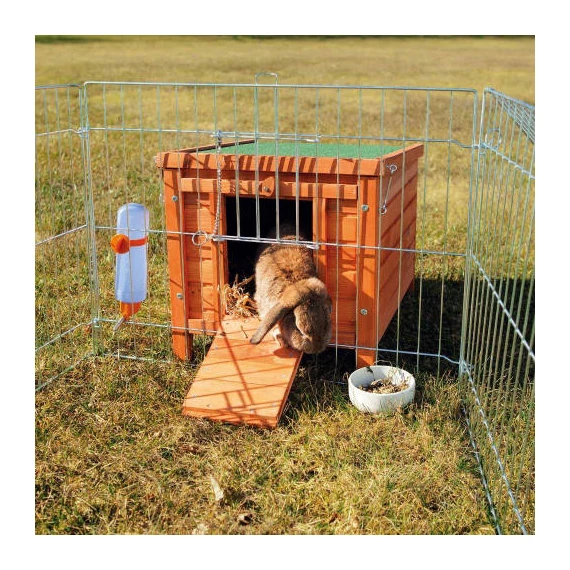 KT26.Trixe Small Animal Home - Kültéri, kifutóhoz csatlakoztatható rágcsáló ház (42x43x51cm)