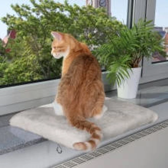 Trixie Resting Pad for Windowsills - ablakpárkány fekhely (világosszürke) macskák részére (51x36cm)