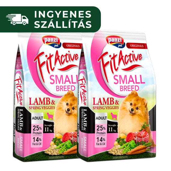 FitActive ORIGINALS SMALL BREED ADULT HYPOALLERGENIC LambSpring Veggies (báránytavaszi zöldségek) 11 kg