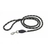 JK9 IDC Retriverpóráz, 12mm*1,2m, kerek, fekete-fluoreszkáló