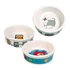 Trixie Ceramic Bowl - kerámia tál (fehér, mintás) macskák részére (0,2l /Ø12cm)